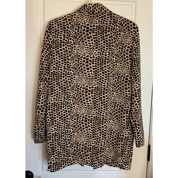 Kensington Sq. Animal Oversize Blazer Long Sleeve Pockets Partial Line M - Picture 4 of 7